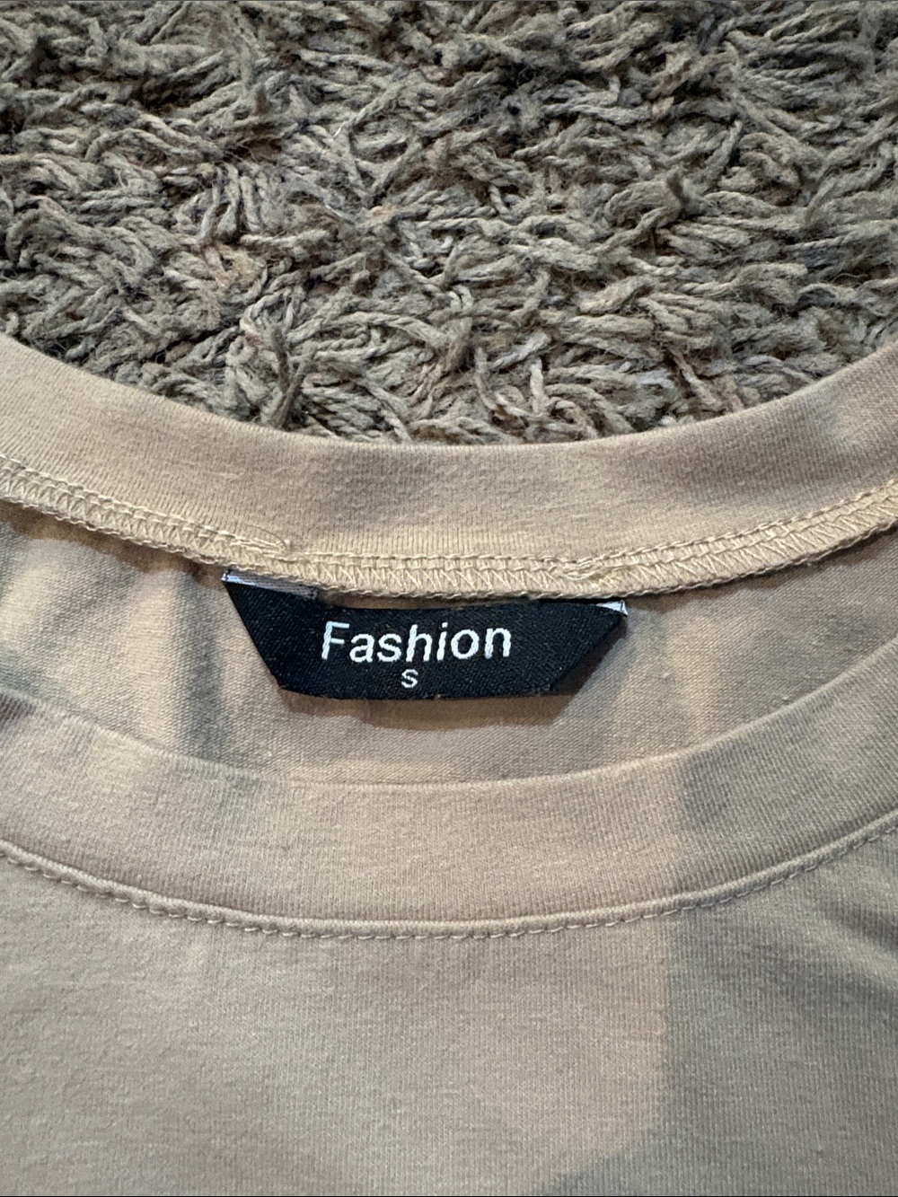 Women's Short-Sleeve Crew Tee in Light Beige - Picture 2 of 6